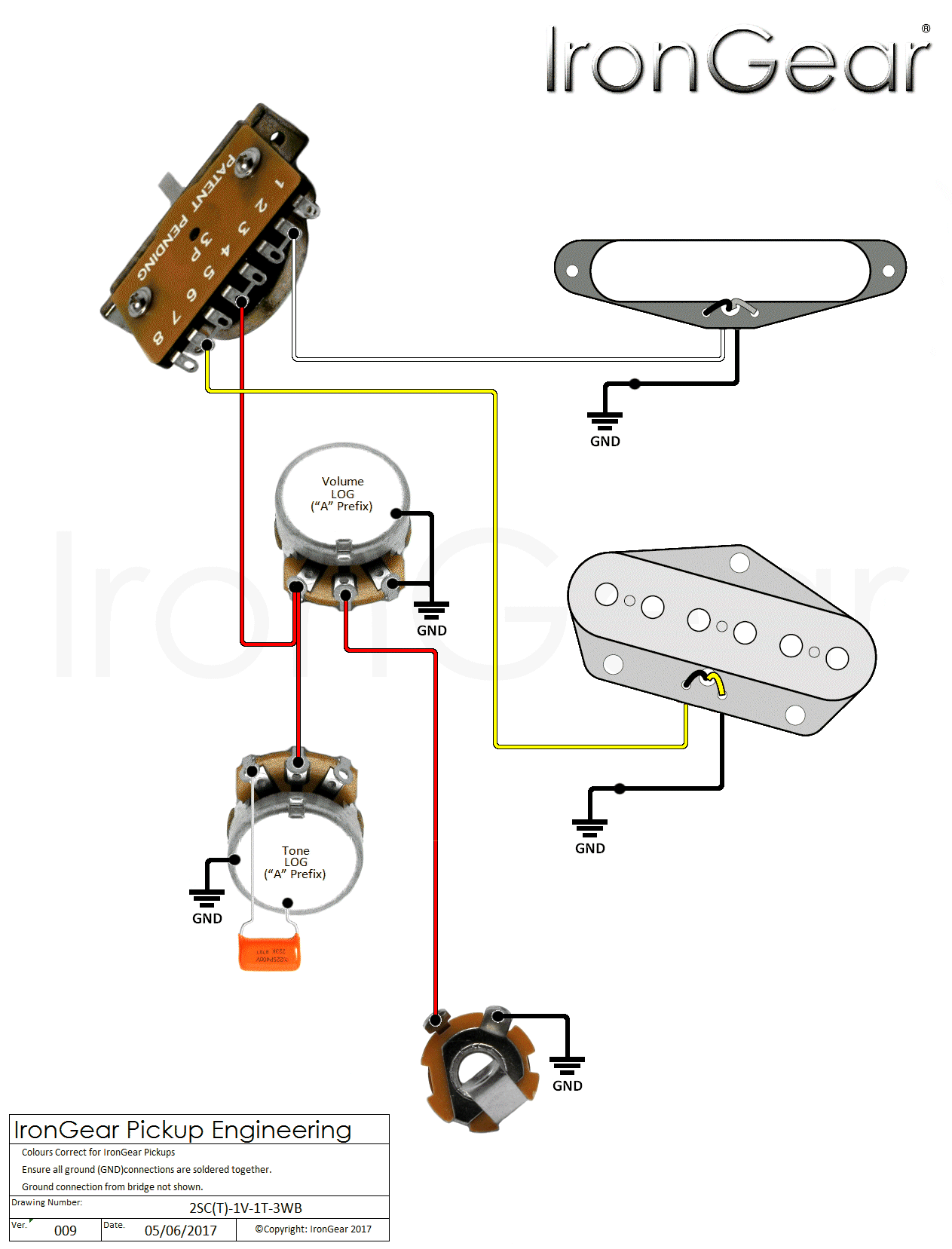 Guitar Pick Up Wiring Diagram from irongear.co.uk